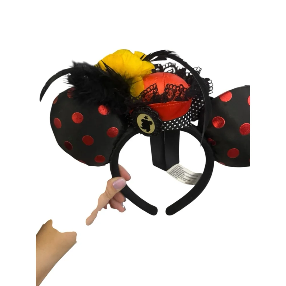 Disney Parks DAPPER DAY MINNIE Mickey Ears Headband Victorian Cameo Hat Flower